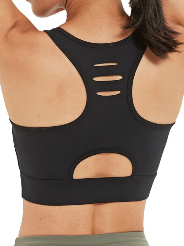 ZASUWA Female U Collar Hollow Out Elastic Tight Sports Bras Sporty Women's Tennis
