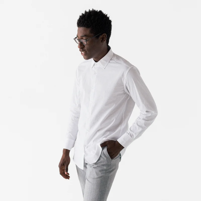 MTM Men's White Coolmax Dress Shirt Sporty Women's Tennis