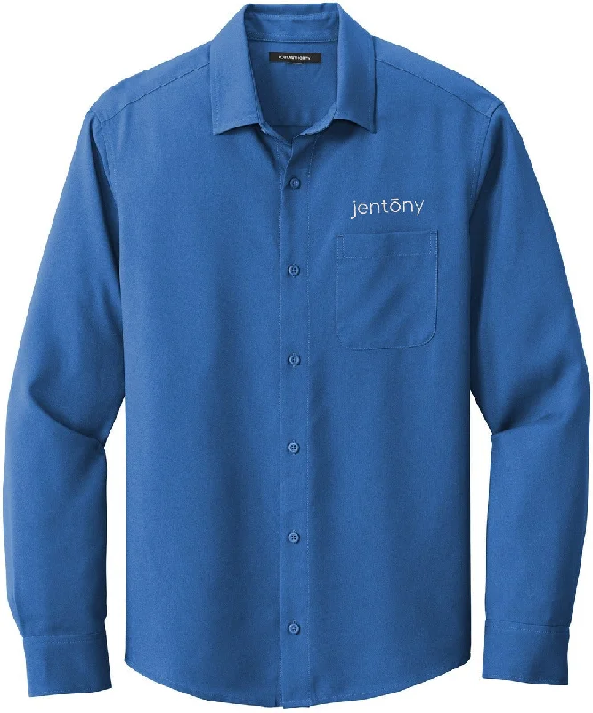 Port Authority Long Sleeve Performance Staff Shirt Geometric