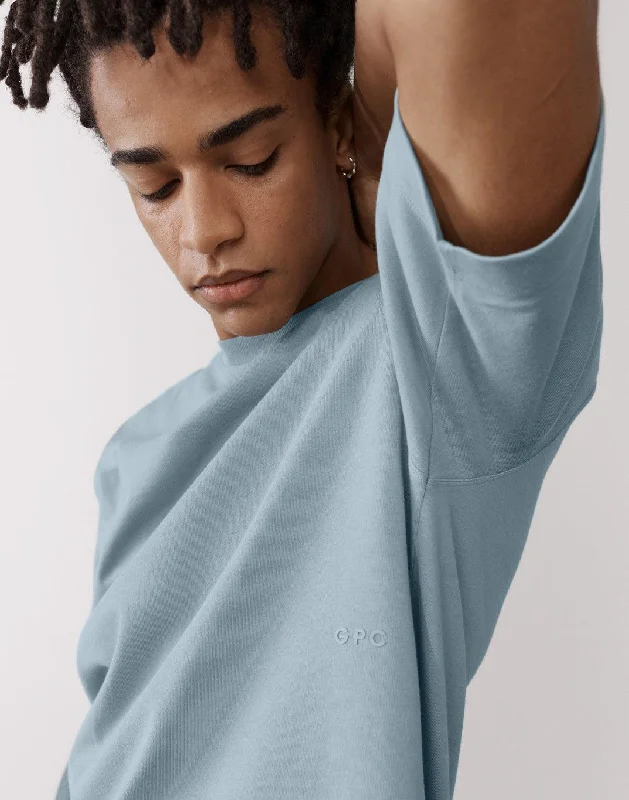 The Oversized Tee in Chalk Blue Tough Women's Military - inspired