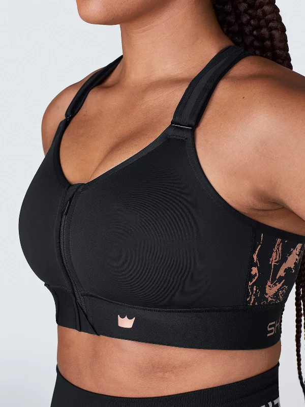 Flex Sports Bra™ - Black Cool Women's Distressed