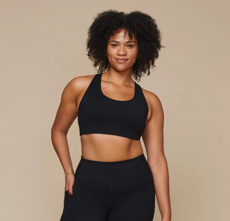 Flex Convertible Sports Bra - Black Trendy Women's 