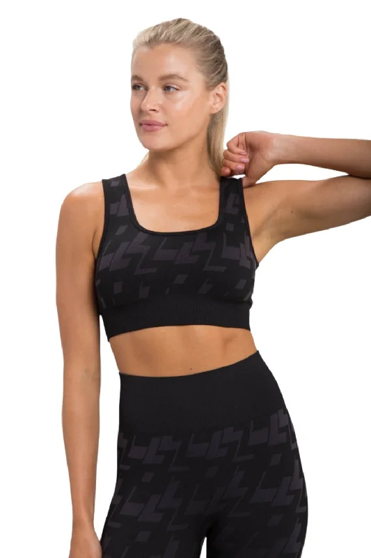 Mono B Seamless Geo Active Bra Top AT-A09100 Sophisticated Women's Tailored