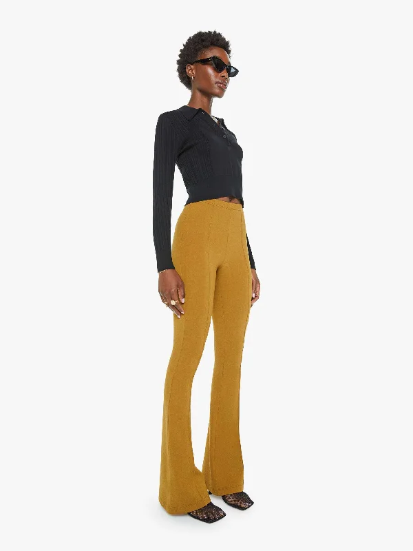 SABLYN Bailey High Rise Pintuck Flare Pant - Matte Gold British Gentlewoman Style