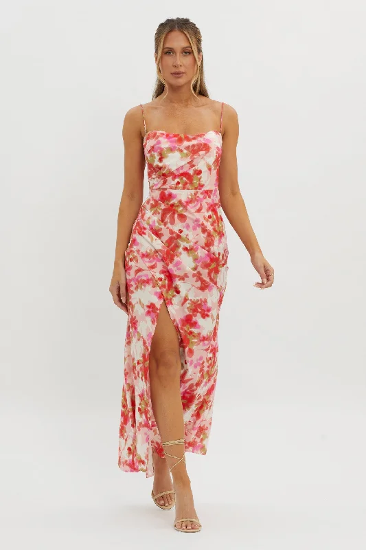 Marianna Twist Back Maxi Dress Pink Refined Women's Classic 