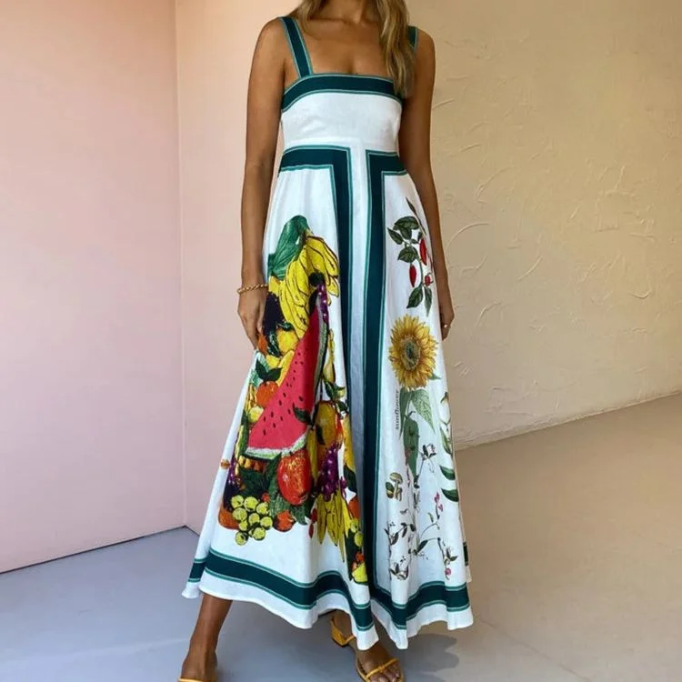 Fashion Printed Backless Halter Sexy Big Hem Dresses Wholesale Dresses Cozy Women's Sherpa - lined Fashion Printed Backless Halter Sexy Big Hem Dresses Wholesale Dresses Cozy Women's Sherpa - lined