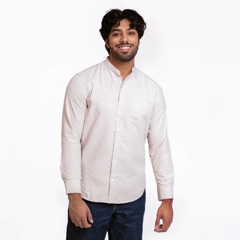 Men's Wheat Banded Collar Service Oxford Hip Women's Retro