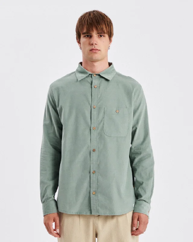 Quantum Ls Cord Shirt - Mint Gym