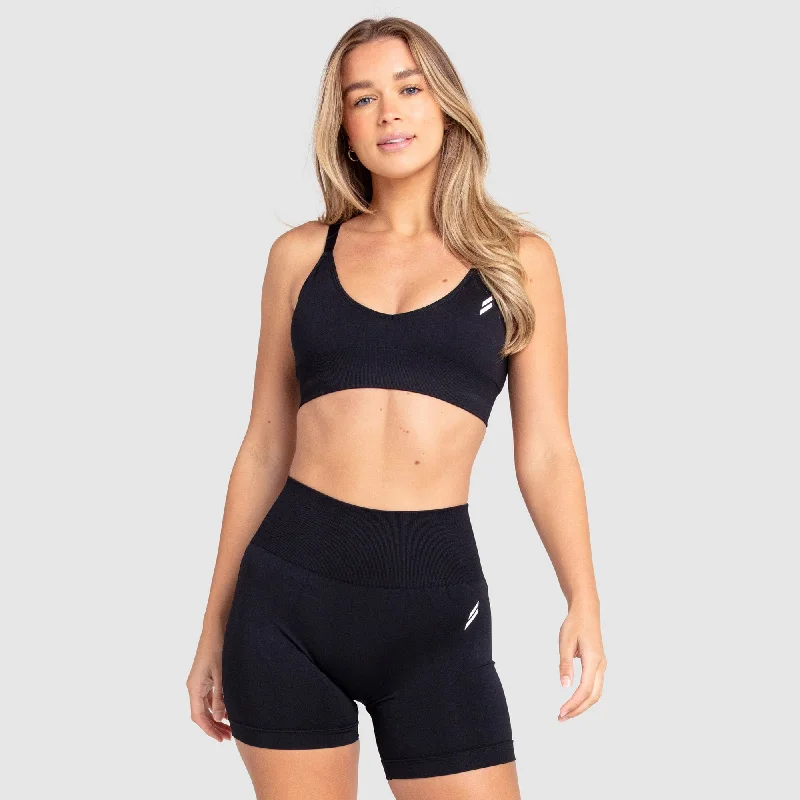 Scrunch 2 Seamless Crop - Black Practical Women's Multi - 