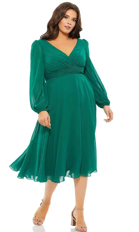 Mac Duggal 67914 - Ruched Surplice V-Neck Formal Dress Modern Women's 