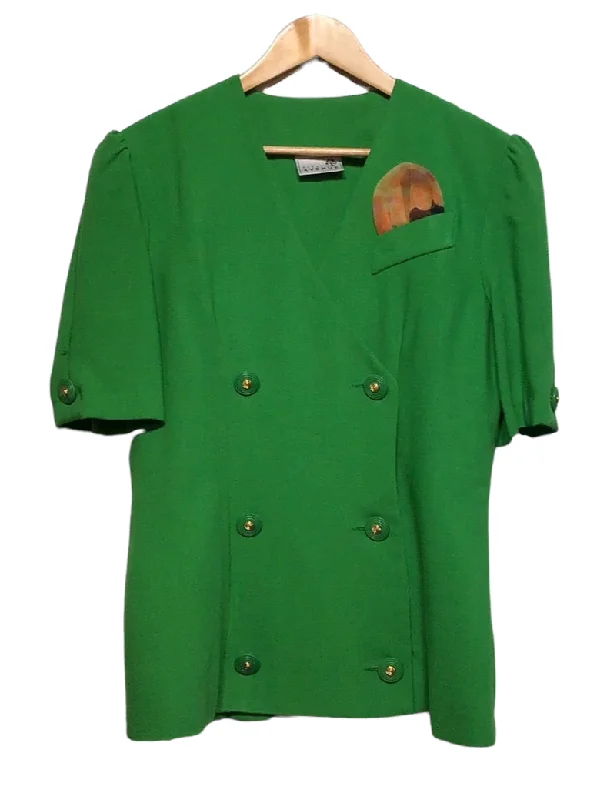 Short Sleeved Blazer And Pleated Skirt Set (Size XL) Disco