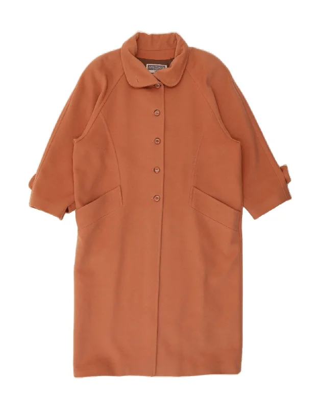 JEAN CLAUDE Womens Oversized Overcoat EU 40 Medium Pink Wool Women