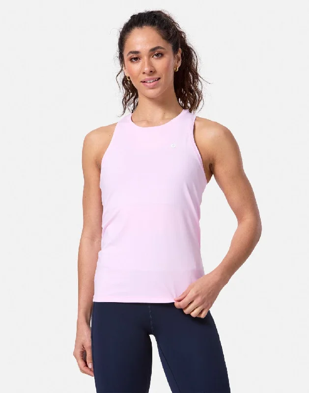 Relentless Racer Back Vest in Baby Pink Relaxed Women's 