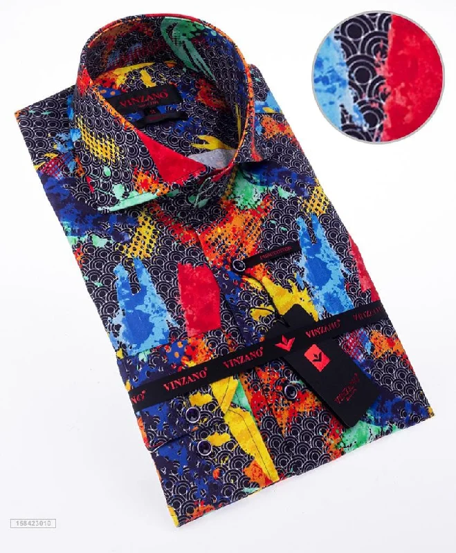 Designer Shirt abstract multicolor Vintage Women's 1970S 