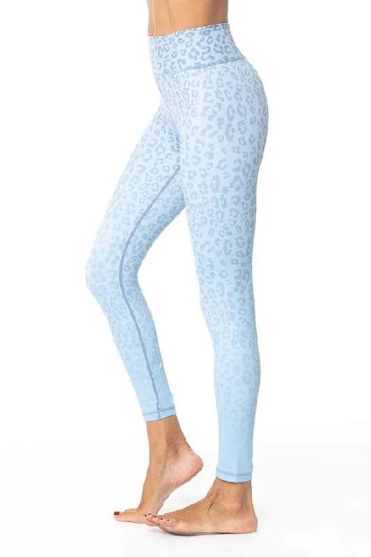 Rockell 7/8 Legging – Sky Blue Leopard Ombre Stylish Women's Neon