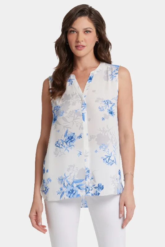 Sleeveless Pintuck Blouse - Hannah Grove Dynamic Women's Moto