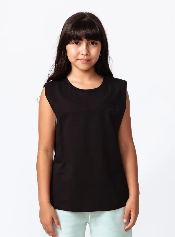 Unisex Kids Max Tank Black Sporty Women's Athleisure 