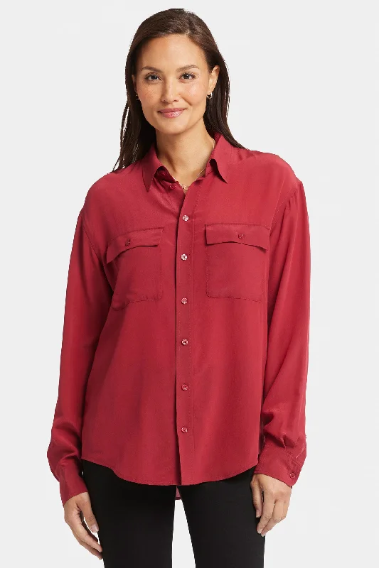 Lauren Silk Blouse - Wild Currant Traditional Women's 