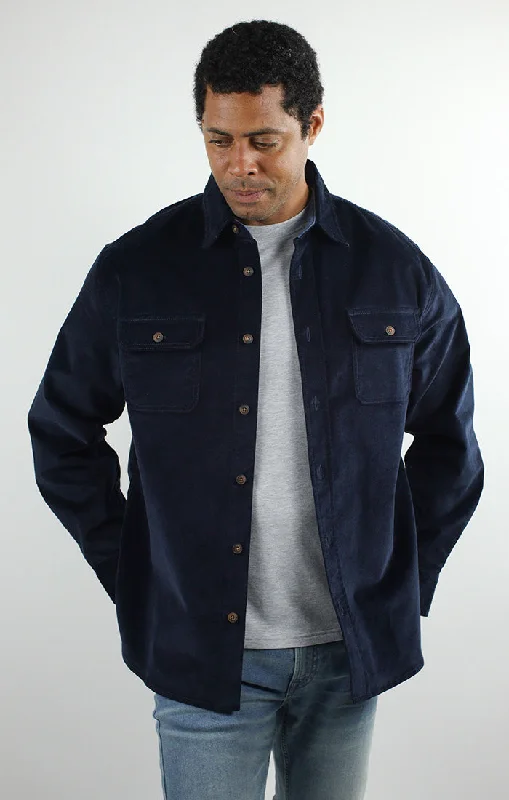 Stretch Corduroy Overshirt Cool Women's Distressed