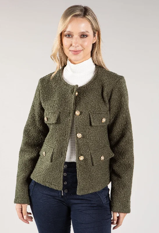 Boucle Short Smart Jacket Modern Women's Tech