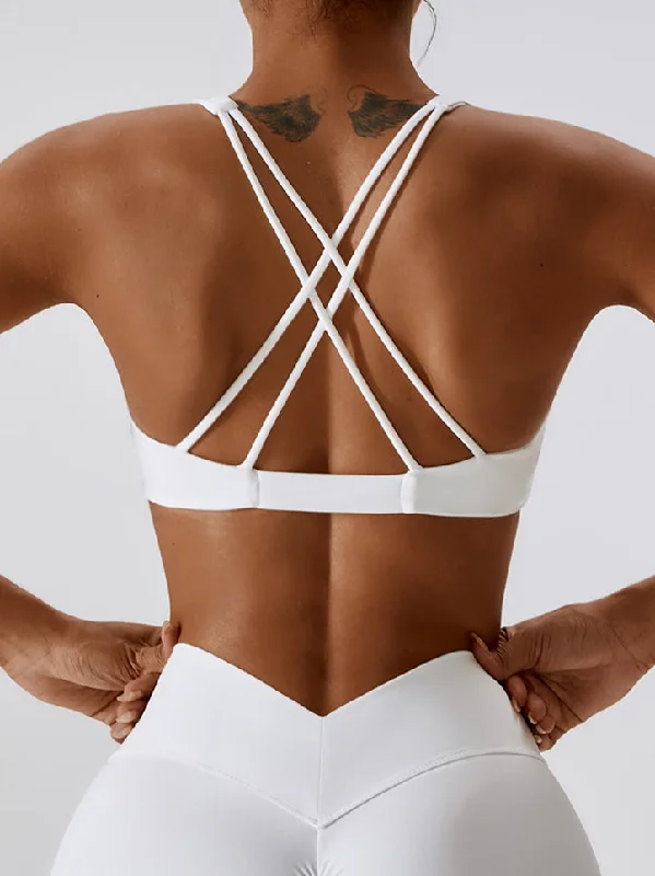 ZASUWA Female Twist Cross Back Sports Bras Dynamic Women's High - energy