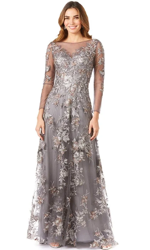 Lara Dresses 29327 - Floral Laced Sheer Bateau A Line Dress Stylish Women's Tropical Lara Dresses 29327 - Floral Laced Sheer Bateau A Line Dress Stylish Women's Tropical