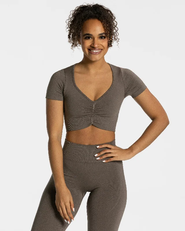Focus Crop Top "Taupe" Rugged Women's Outdoor 