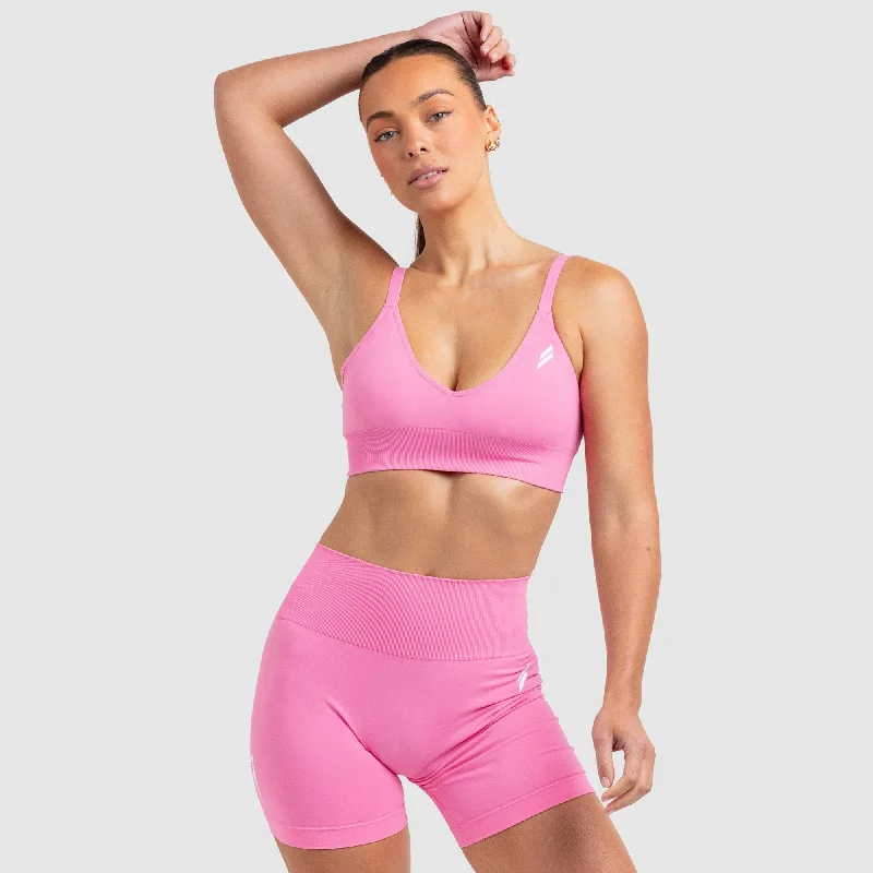 Scrunch 2 Seamless Crop - Bubblegum Pink Hip Women's Retro