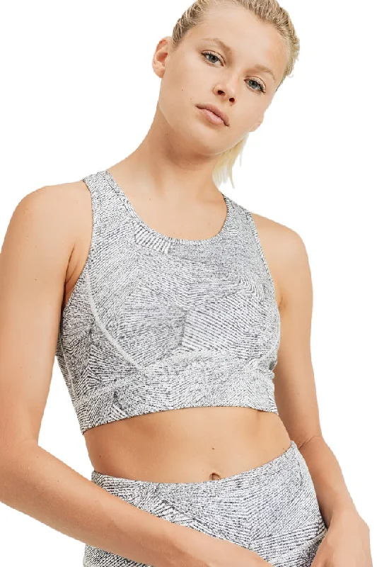 Mono B Black and White Jacquard Pattern Bra AT8058 Refined Women's Classic 
