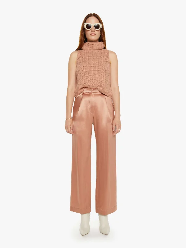 SABLYN Emerson High Rise Pleated Pant - Deep Apricot Classic Women's Tweed