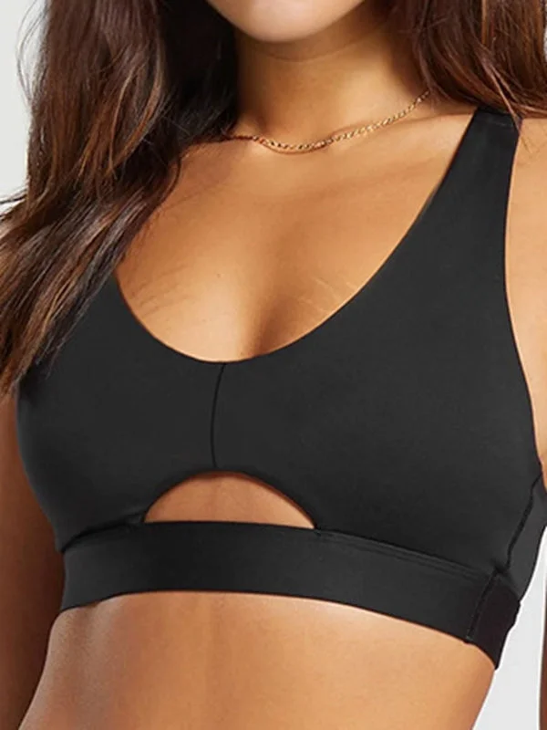 ZASUWA Female Cross Back Hollow Out Sports Bras Confident Women's High - fashion