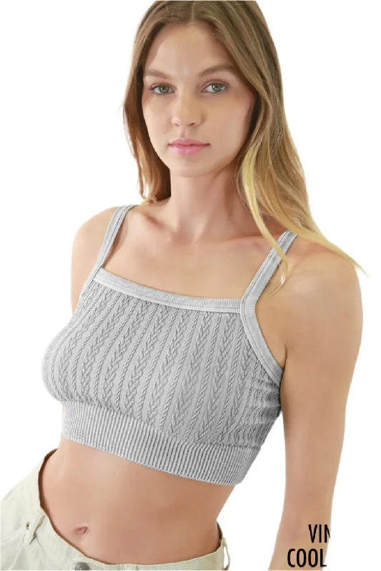 NikiBiki Vintage Cable Knit Bralette NS8190 Cool Women's Skate