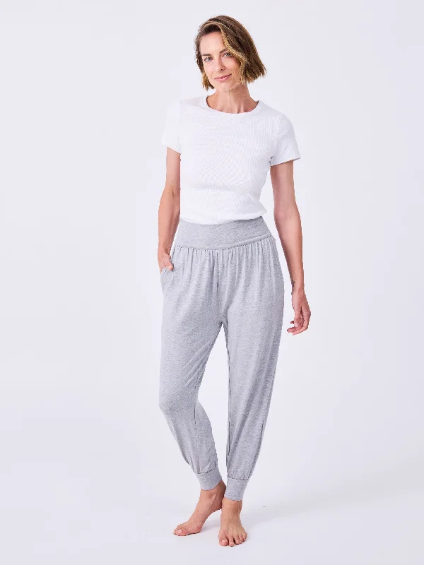 Nomad Relax Pant - Melange Grey Youthful Women's Anime - inspired