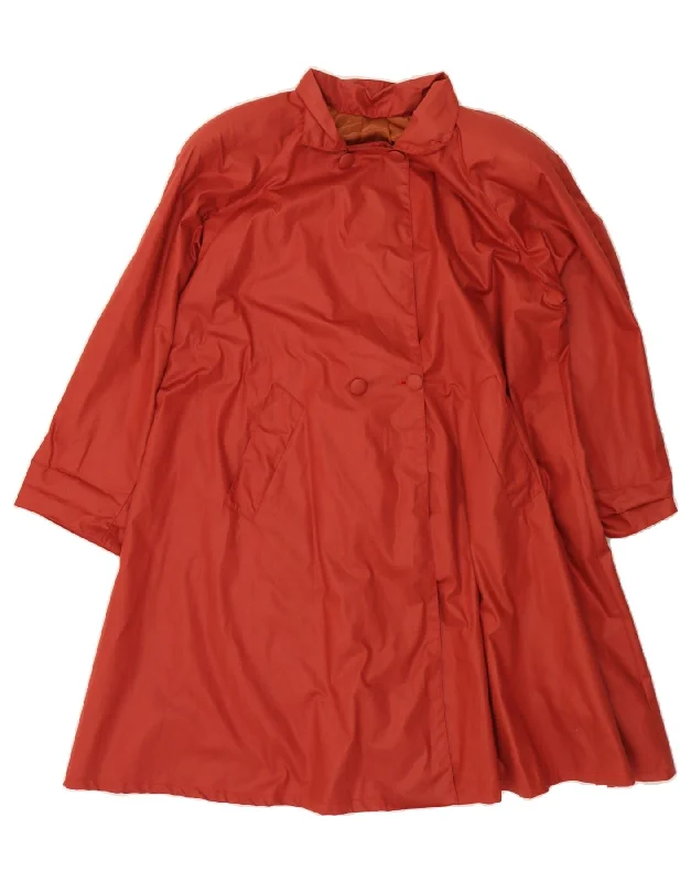 VINTAGE Womens Double Breasted Coat UK 20 2XL Red Athletic Women's 