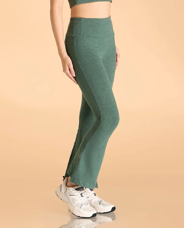 Women High Waist Cotton Side Slit Flared Pants purpose