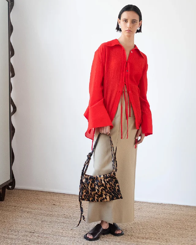 Saskia Shirt Tencel Blend Red Sustainable Organic