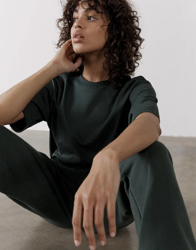 The Oversized Tee in Earth Green Disco