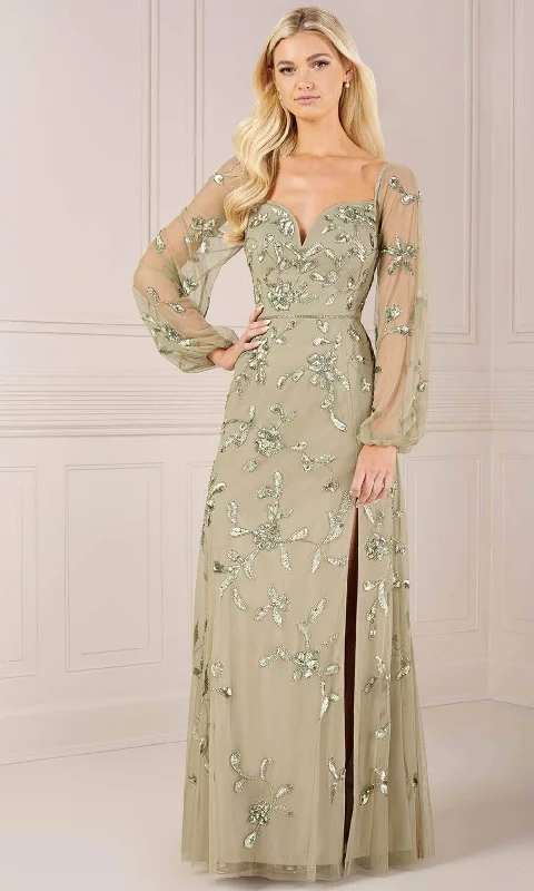 Adrianna Papell Platinum 40440 - Sweetheart Long Dress British Gentlewoman Style