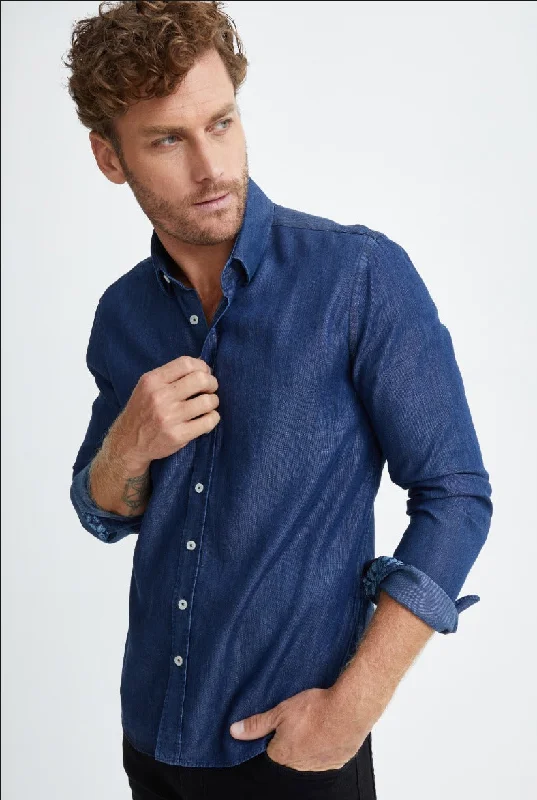Indigo Tencel® Denim Shirt Business