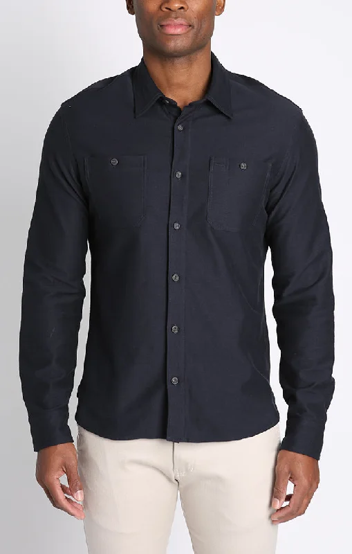 Reverse Slub Stretch Workshirt Luxurious Women's High -  end