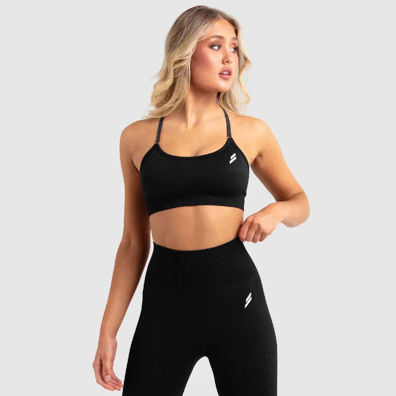 Impact Seamless Crop - Jet Black Country