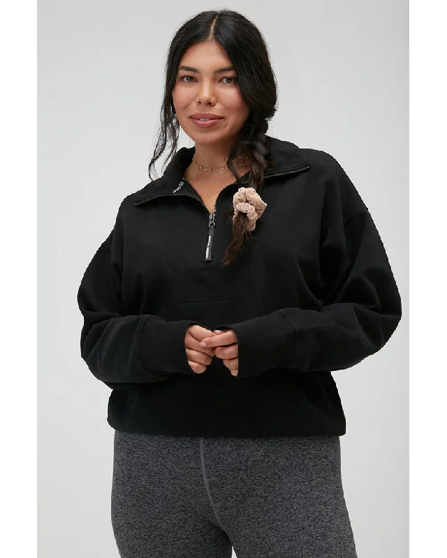 Spiritual Gangster Half Zip Pullover - Womens - Black Disco