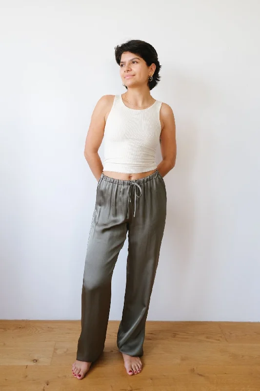 satin pants - fris - sea spray Feminine Women's Soft 
