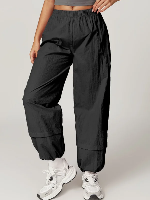 ZASUWA Female Pocket Casual Loose Cargo Pants Country