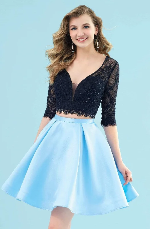 Clarisse - 3921 Two Piece Beaded Lace A-Line Cocktail Dress Modern Women's Tech