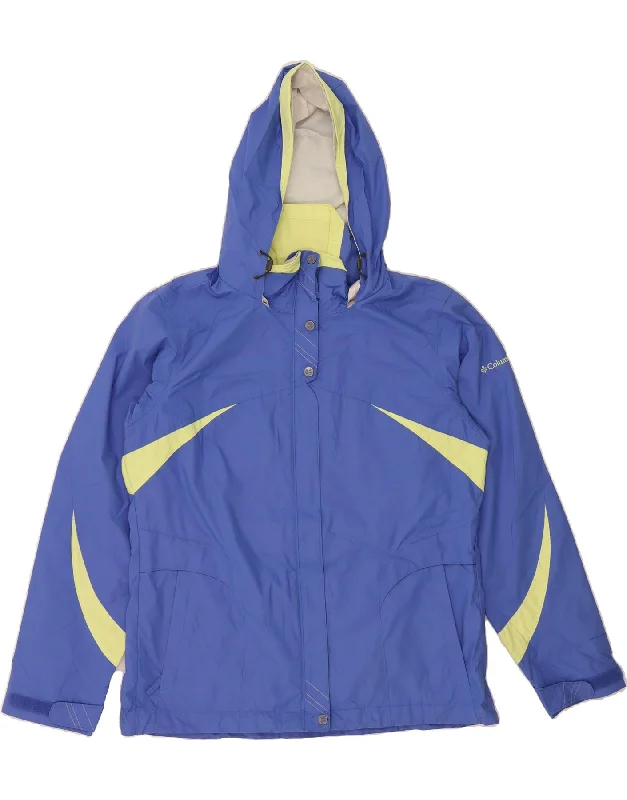 COLUMBIA Womens Interchange Loose Fit Rain Jacket UK 16 Large Blue Trendy Women's Oversized COLUMBIA Womens Interchange Loose Fit Rain Jacket UK 16 Large Blue Trendy Women's Oversized