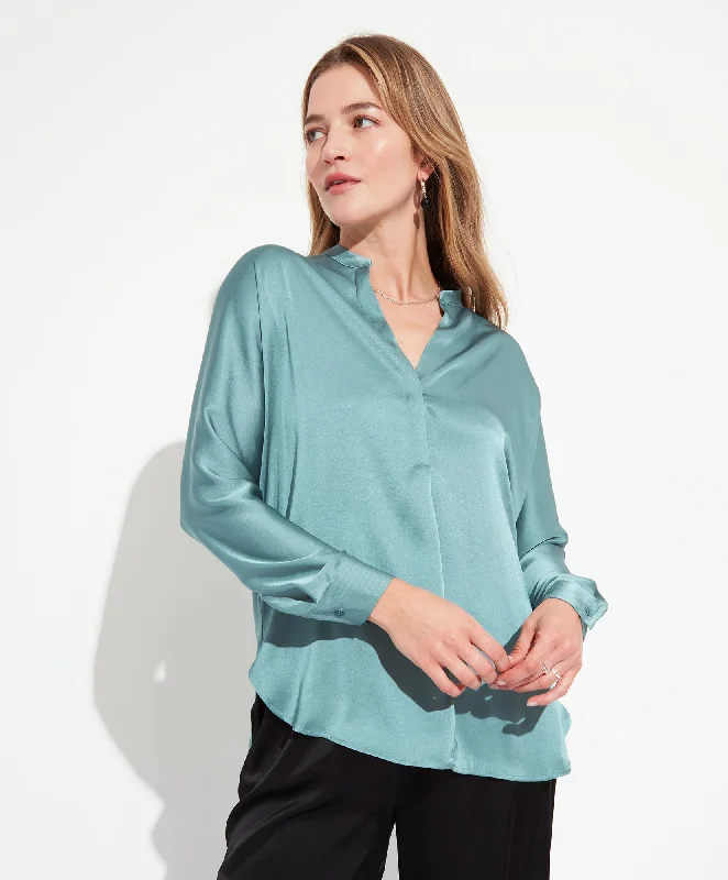 Satin Popover Polished Women's Silk