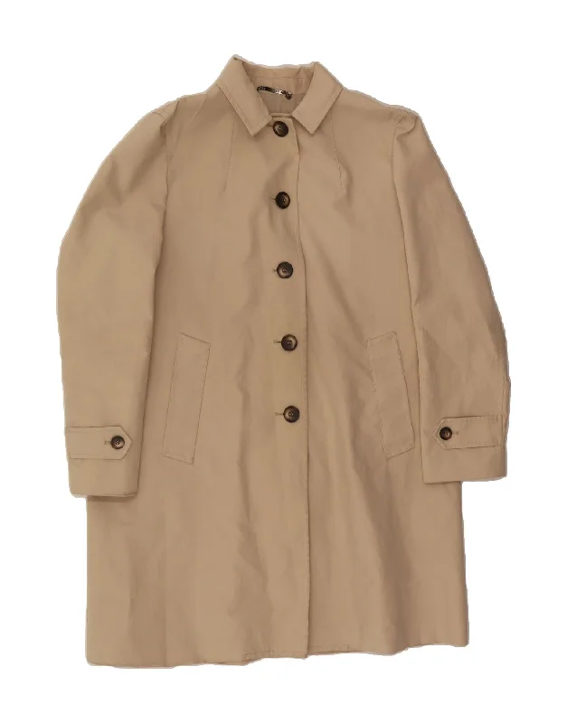 JIGSAW Womens Overcoat UK 16 Large Beige Cotton Contemporary 