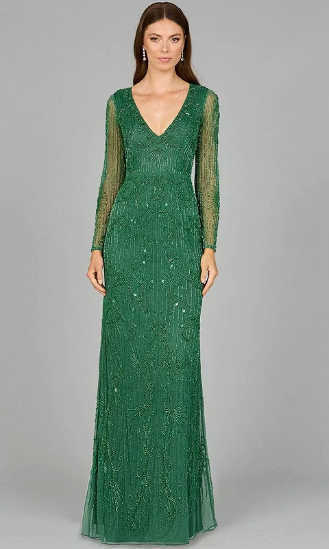 Lara Dresses 29078 - Sheer Sleeve Beaded Evening Dress Rugged Women's Outdoor 