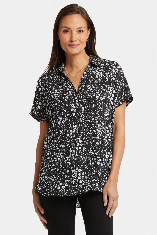 Becky Short Sleeved Blouse - Daniela Ditsy Cool Women's Distressed